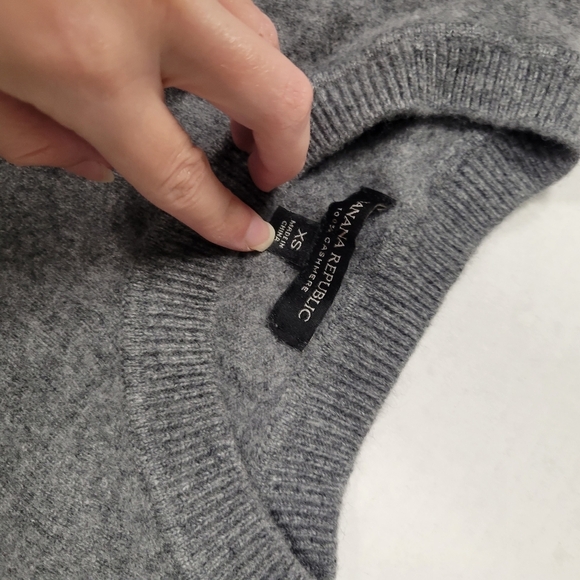 Banana Republic 100% Cashmere Tie Waist Sweater Grey Size XS - Picture 4 of 5
